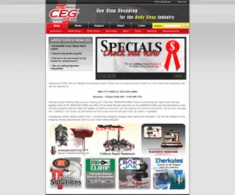 Cegroup.com(The Collision Equipment Group) Screenshot