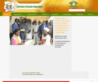 Cei-CI.org(Commission Electorale Ind) Screenshot