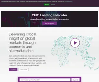 CeiCData.com(Global Economic Data) Screenshot