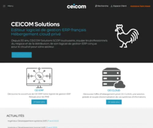 Ceicom-Solutions.fr(CEICOM est éditeur et intégrateur de logiciel de gestion (ERP)) Screenshot