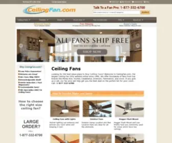 Ceilingfan.com(Find a Ceiling Fan) Screenshot