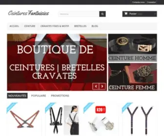 Ceinturesmarques.fr(Boutique de Ceinture & Bretelles Fantaisie) Screenshot