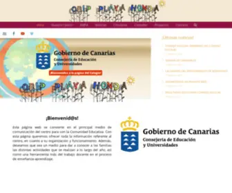 Ceipplayahonda.es(C.E.I.P. Playa Honda Colegio de Educación Infantil y Primaria) Screenshot