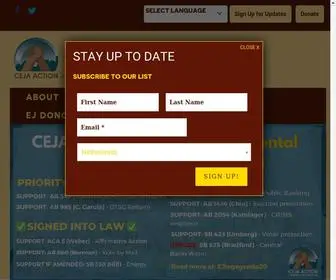 Ceja-Action.org(California Environmental Justice Alliance Action) Screenshot