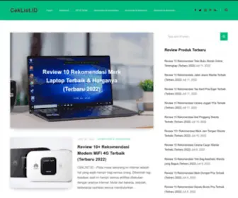 Ceklist.id(Cek Dan Temukan Daftar Review Produk Populer Terbaik 2022) Screenshot