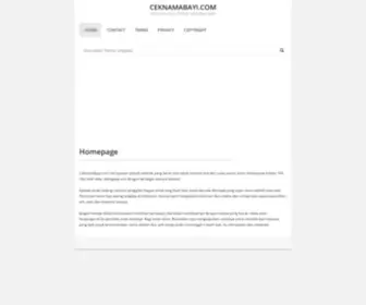 Ceknamabayi.com(Temukan Nama Terbaik untuk Bayi anda) Screenshot