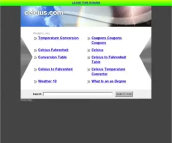 Celcius.com(The Leading Celsius Site on the Net) Screenshot