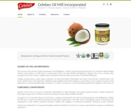 Celebes.com.ph(Organic Virgin Coconut Oil) Screenshot