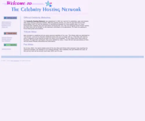 Celebhost.net(The Celebrity Hosting Network) Screenshot