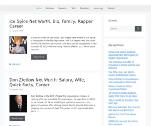 Celebionetworth.com(Celebrity Net Worth) Screenshot