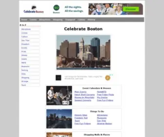 Celebrateboston.com(Boston Travel and Tourism Guide) Screenshot