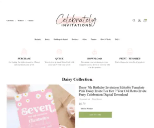 Celebrately.co.uk(Celebrately Invitations) Screenshot