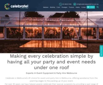 Celebratepartyhire.com.au(Party & Event Equipment Hire Melbourne) Screenshot