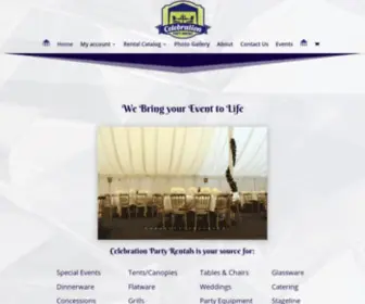 Celebrationrents.com(We Bring your Event to Life. Celebration Party Rentals) Screenshot