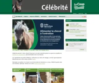 Celebrite.coop(Gamme complète de moulées et de suppléments pour chevaux) Screenshot