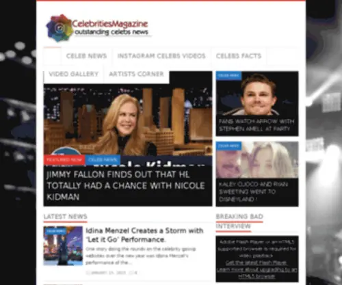 Celebritiesmagazine.com(Favourite celebrities news) Screenshot