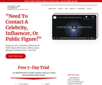 Celebrity-Addresses.com(How To Contact Celebrities) Screenshot