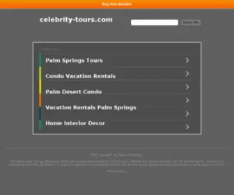 Celebrity-Tours.com(Celebrity Tours) Screenshot