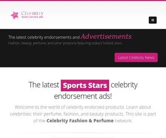 Celebrityendorsementads.com(Celebrity Fashionation) Screenshot