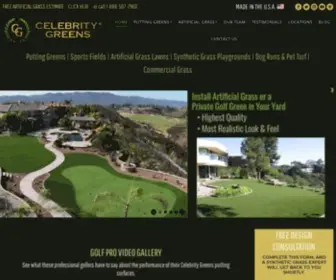 Celebritygreens.com(Artificial Grass Lawns and Putting Greens) Screenshot