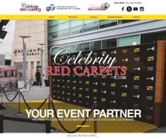 Celebrityredcarpets.com(Celebrity Red Carpets and Rentals) Screenshot