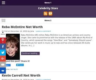 Celebritysizes.com(Celebrity Sizes) Screenshot