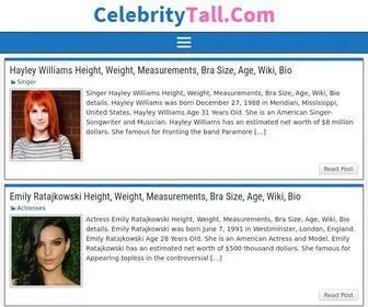 Celebritytall.com(Celebrity tall) Screenshot