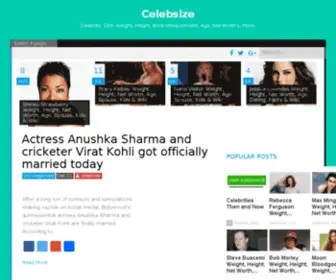 Celebsize.com(Celebrity Height & Weight) Screenshot