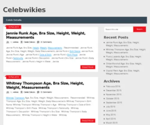 Celebwikies.com(Age) Screenshot