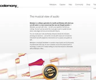 Celemony.com(Tomorrow's audio today) Screenshot