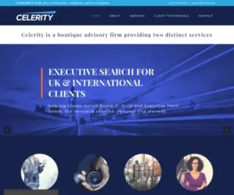 Celerity.uk.com(Celerity Senior Level Executive Search & Women in Leadership) Screenshot