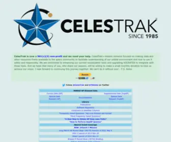 Celestrak.org(CelesTrak) Screenshot