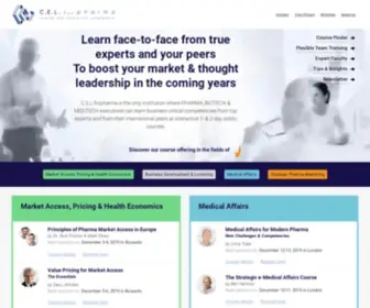 Celforpharma.com(The International Business School for (Bio)) Screenshot