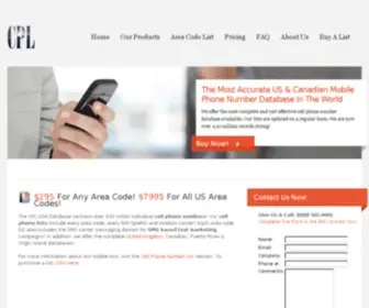 Cell-Phone-List.net(Cell Phone Number List Database for Mobile Marketing) Screenshot