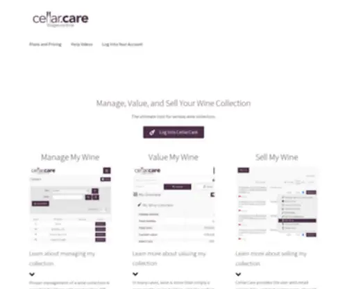 Cellar.care(Manage, Value, Sell Your Wine Collection) Screenshot