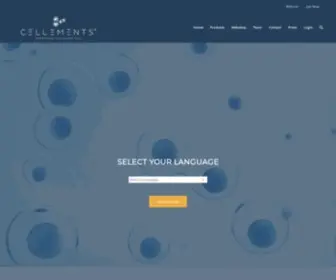 Cellements.com(A series of products developed with both nature and human in mind) Screenshot