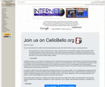 Cello.org(INTERNET CELLO SOCIETY) Screenshot