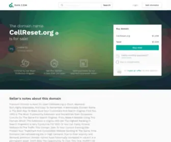 Cellreset.org(Premium Domain) Screenshot