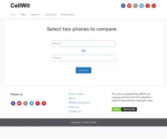 Cellwit.com(Mobile phone comparison) Screenshot