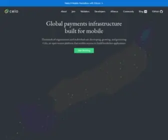 Celo.org(Celo is building a monetary system) Screenshot