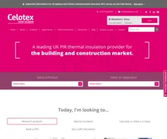 Celotex.co.uk(Creating insulation solutions for the comfort of everyone) Screenshot