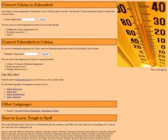 Celsius-TO-Fahrenheit.com(Convert Celsius to Fahrenheit and Fahrenheit to Celsius) Screenshot