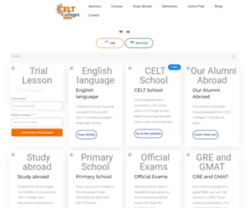 Celtenglish.com(Celt colleges english language courses) Screenshot