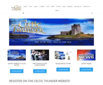 Celticthunder.com(World Famous Irish Show) Screenshot