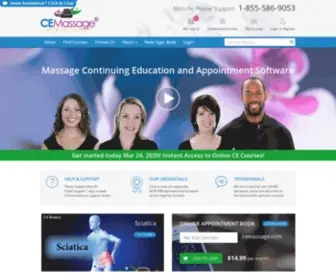 Cemassage.com(Online Massage Therapy CEU Courses) Screenshot