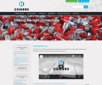Cembre.com(Electrical Connectors) Screenshot