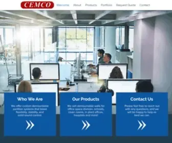Cemcopartitions.com(Cemco Partitions) Screenshot