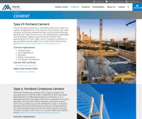 Cement.com(TXI) Screenshot