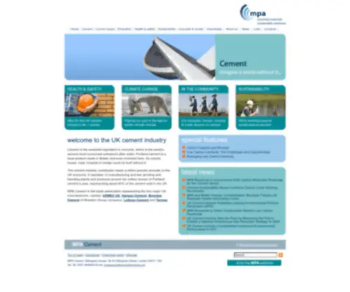 Cementindustry.co.uk(Homepage MPA Cement) Screenshot