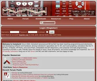 Cemetech.net(Cemetech is a development site and community forum for TI) Screenshot